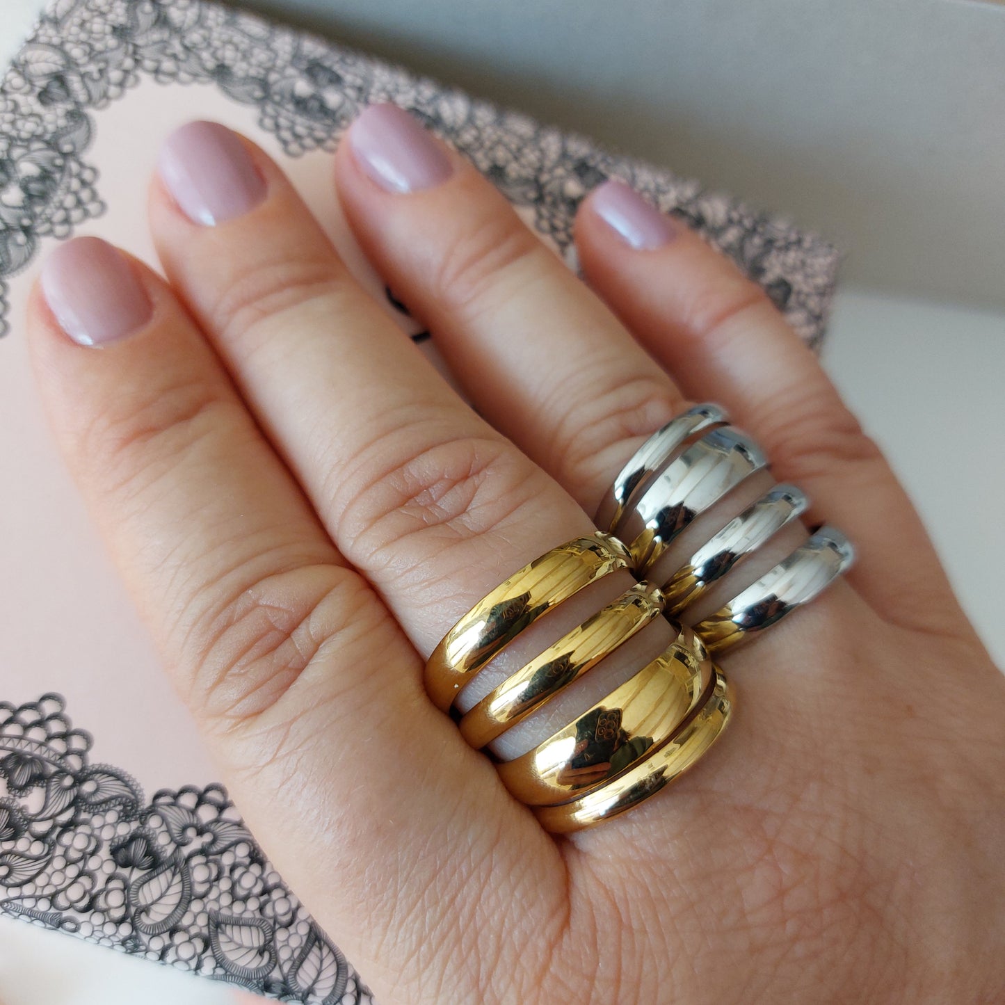 Anello Acciaio Quadruplo