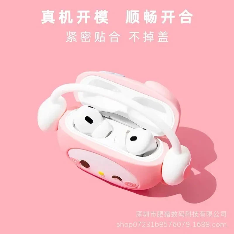 Gommini per airpods Sanrio. Personaggi Kawaii Hello Kitty, My Melody, per modello Apple Wireless Bluetooth Earphone 1 2 3 pro Case, disponibili in 4 varianti.