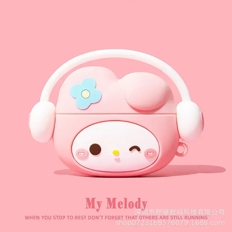 Gommini per airpods Sanrio. Personaggi Kawaii Hello Kitty, My Melody, per modello Apple Wireless Bluetooth Earphone 1 2 3 pro Case, disponibili in 4 varianti.