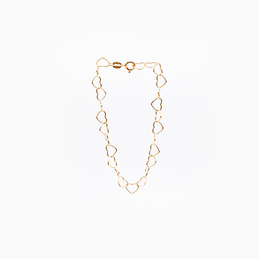 Bracciale Catena di Cuori Or Rose