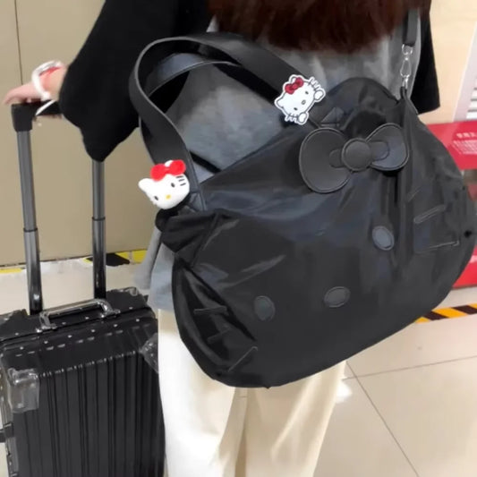 Borsa da Viaggio Sanrio Hello Kitty Nera.